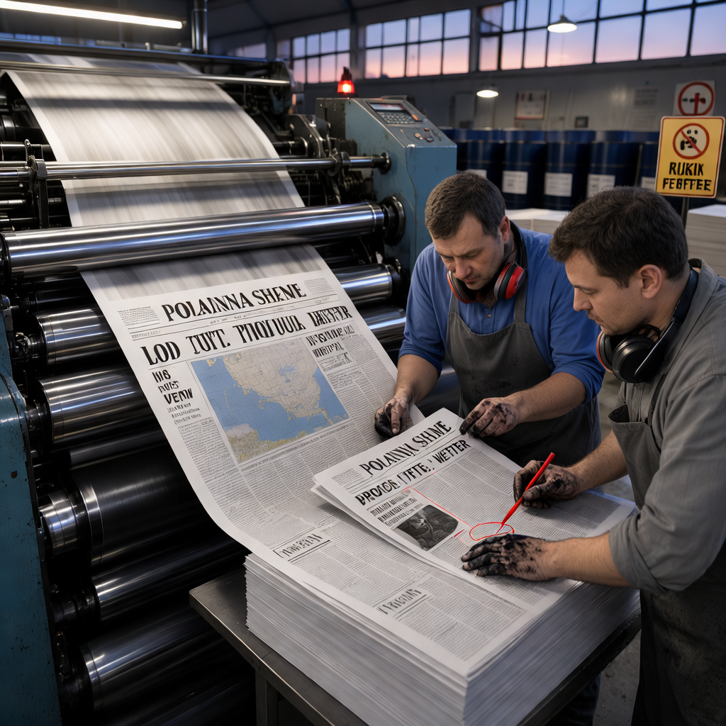 Cyrillic newspaper press