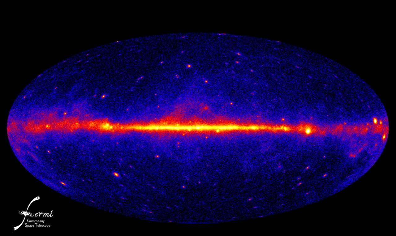 All-sky infrared survey mosaic showing the Milky Way in infrared light